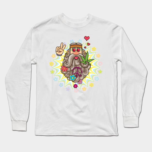 Hippie Long Sleeve T-Shirt by Malchev